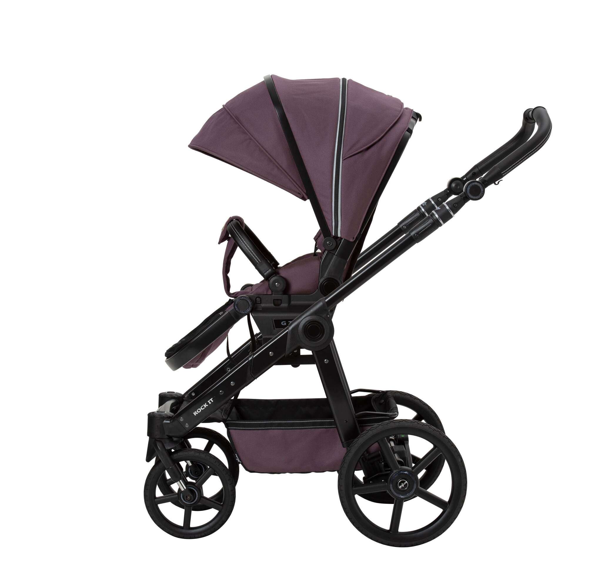 Rock IT GTR Outdoor Sportwagen. 703 / Amethyst mit ausgeklapptem Verdeck.
Seitenansicht.