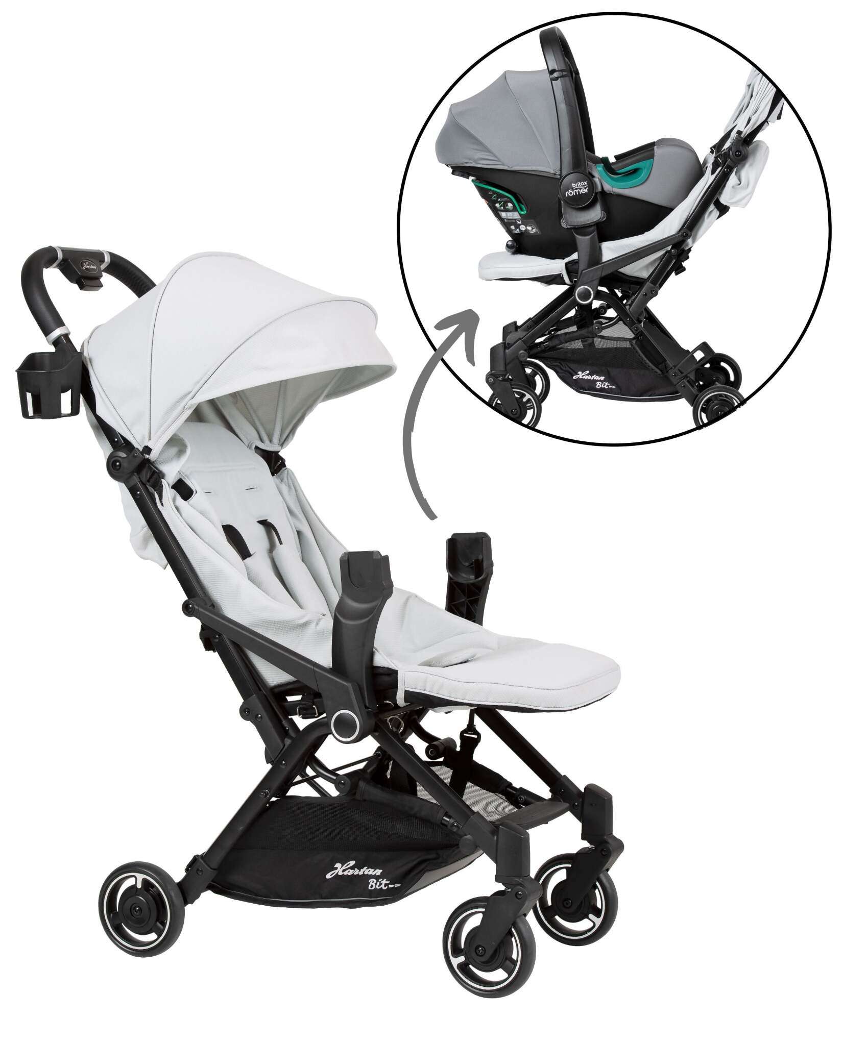Buggy mit Adapter und Babyschale