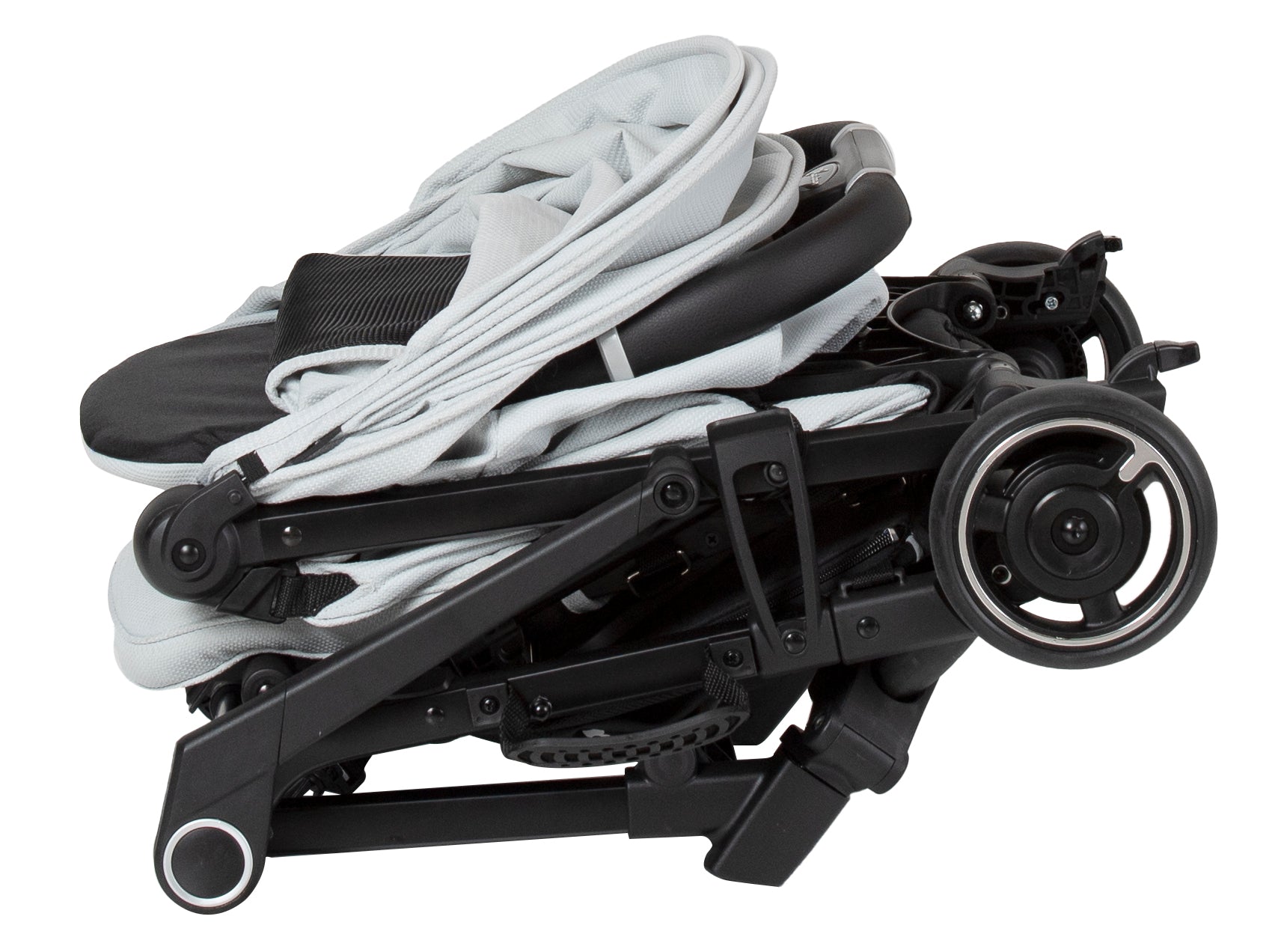 Buggy BIT 165 / Ice.
Komplett zusammengeklappt.
Seitenansicht.