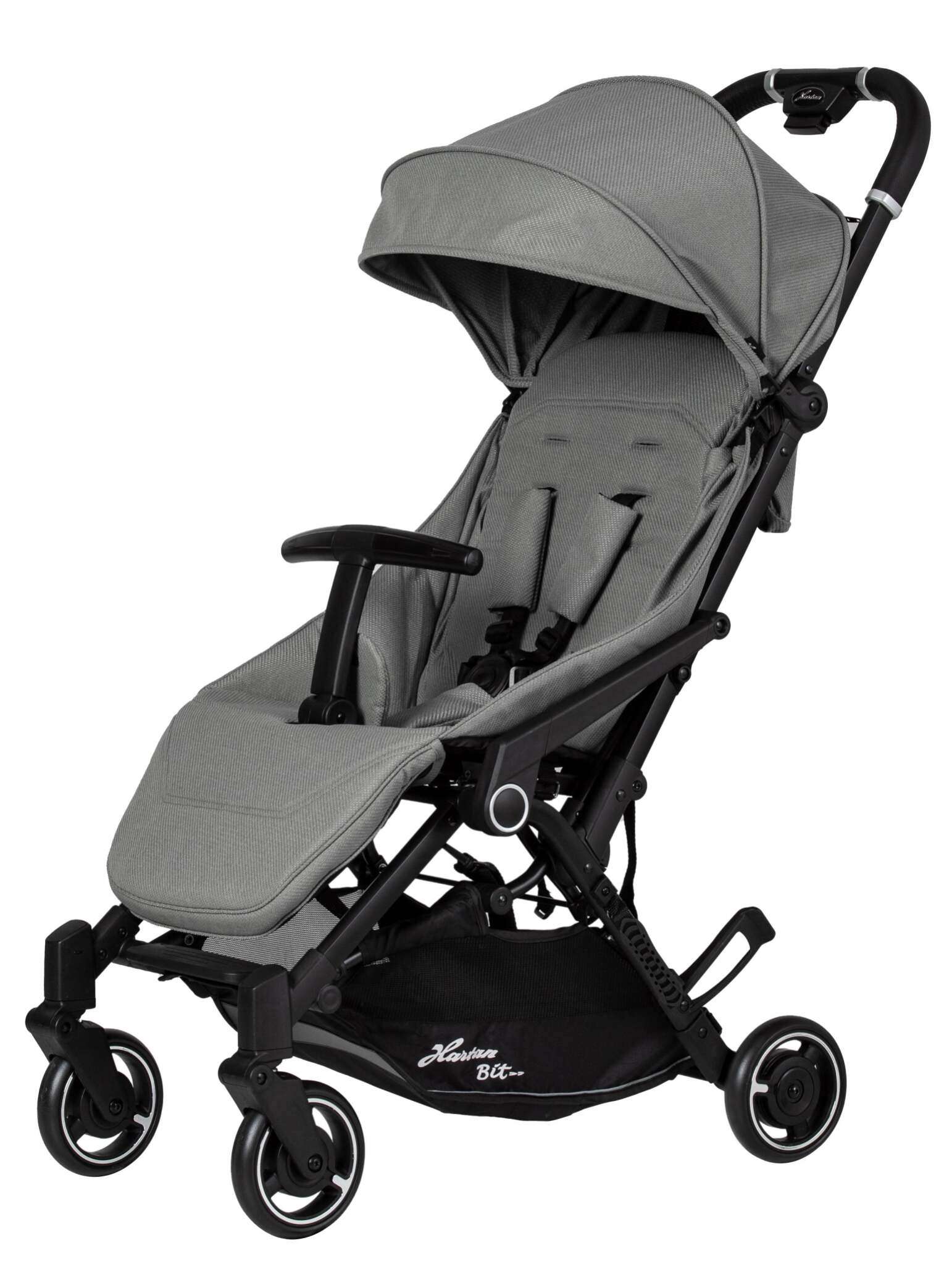 Buggy BIT 168 / Stone.
Fußstütze und Rücken verstellbar.
Schräge Vorderansicht.