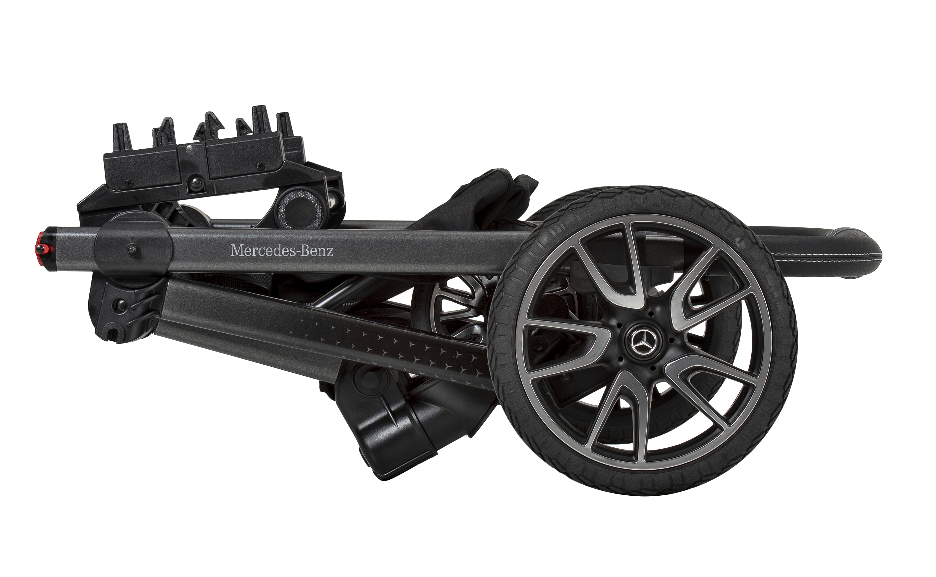 Gestell in Mountaingrau zusammengeklappt.
Seitenansicht.