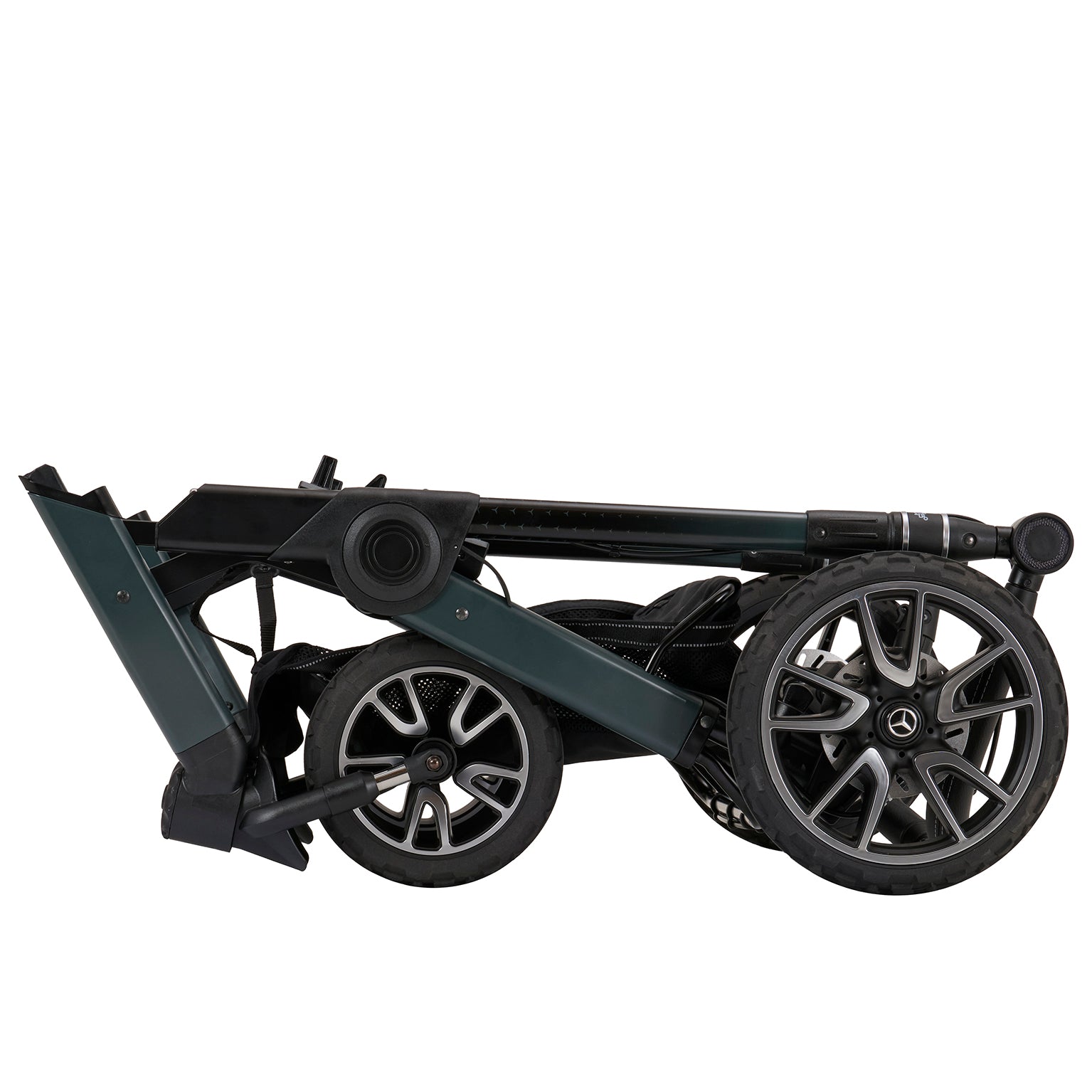 Gestell Granitgrau zusammengeklappt in Seitenansicht.