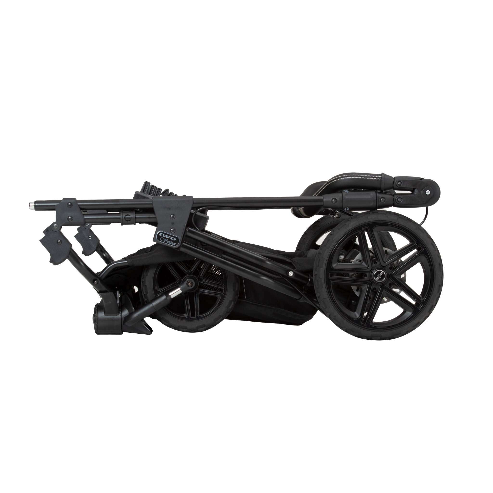 Gestell Two Select komplett zusammengeklappt.
Seitenansicht.