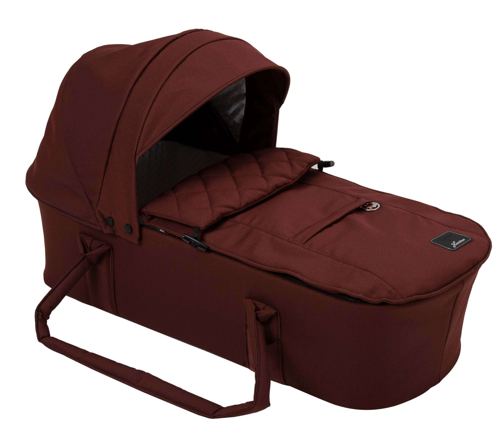 Kombitasche 862 mit Verdeck.
Kann man zum Fußsack umwandeln.
Schräge Vorderansicht.