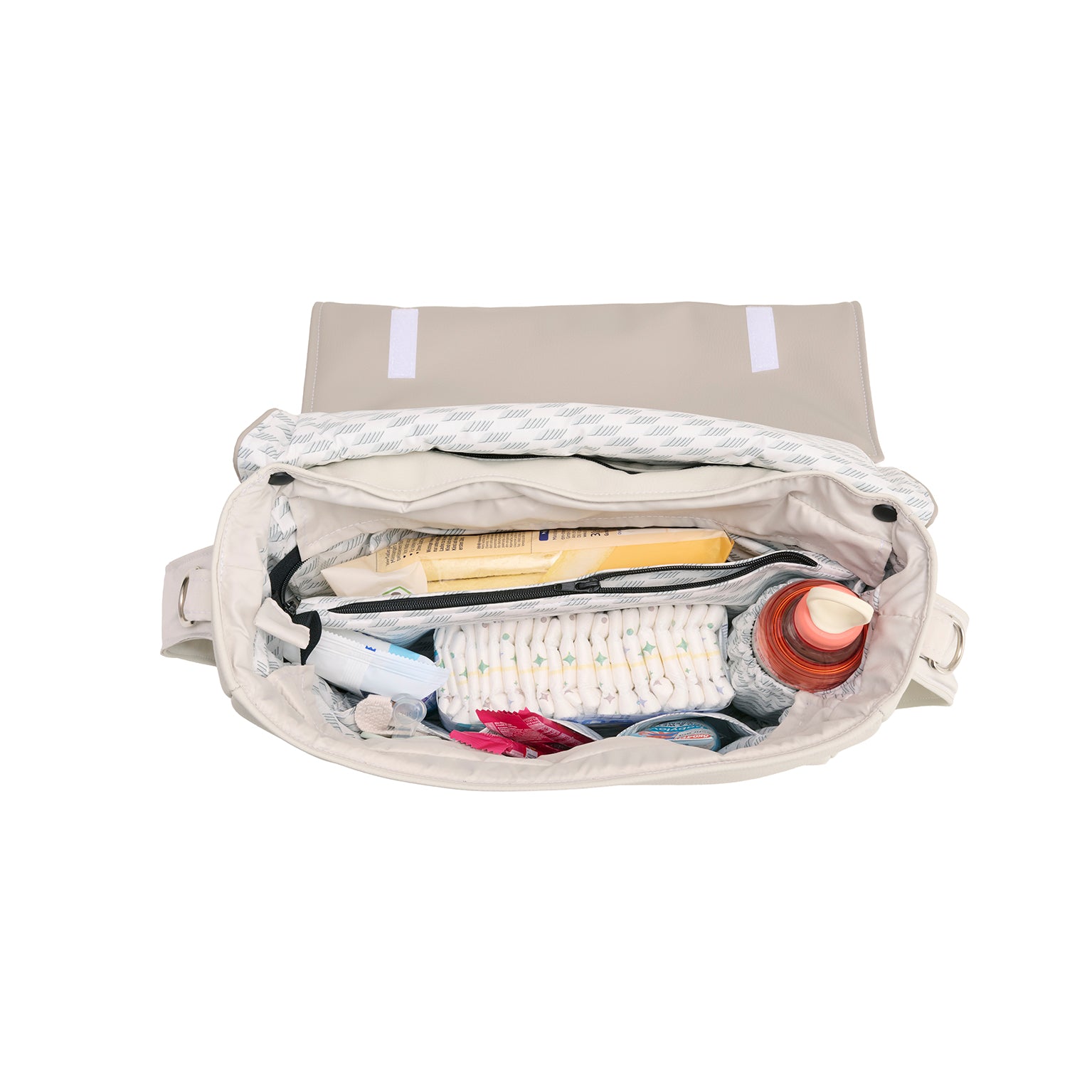 Detailblld Innenansicht Wickeltasche 621 / Bright Light. 
Ansicht von Oben