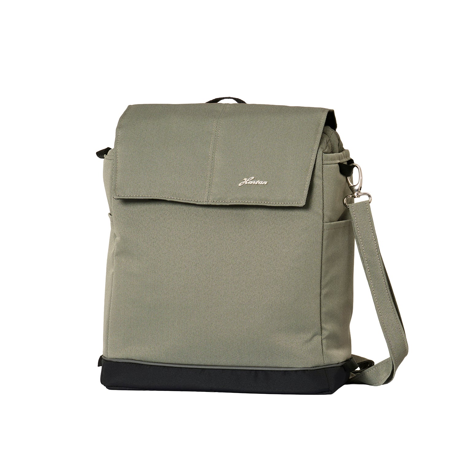 Wickeltasche Flexi Bag 608 / Pistachio mit mehreren Innenfächern und Schultergurt.
Schräge Vorderansicht.