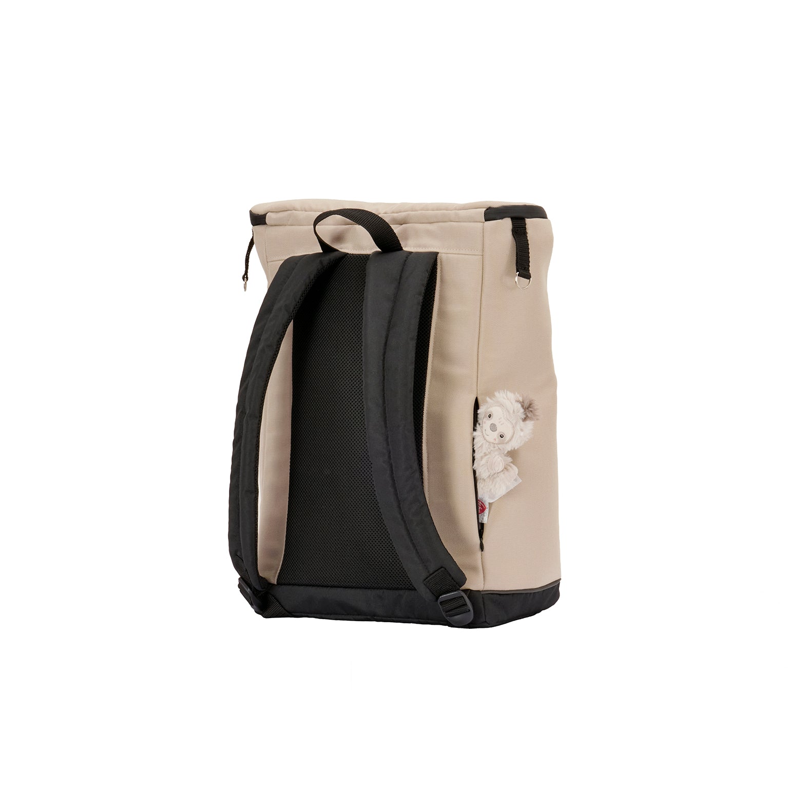 Wickelrucksack Space Bag 609 / Peanut mit mehreren Innenfächern und gepolsterte Schultergurte.
Ansicht von hinten.