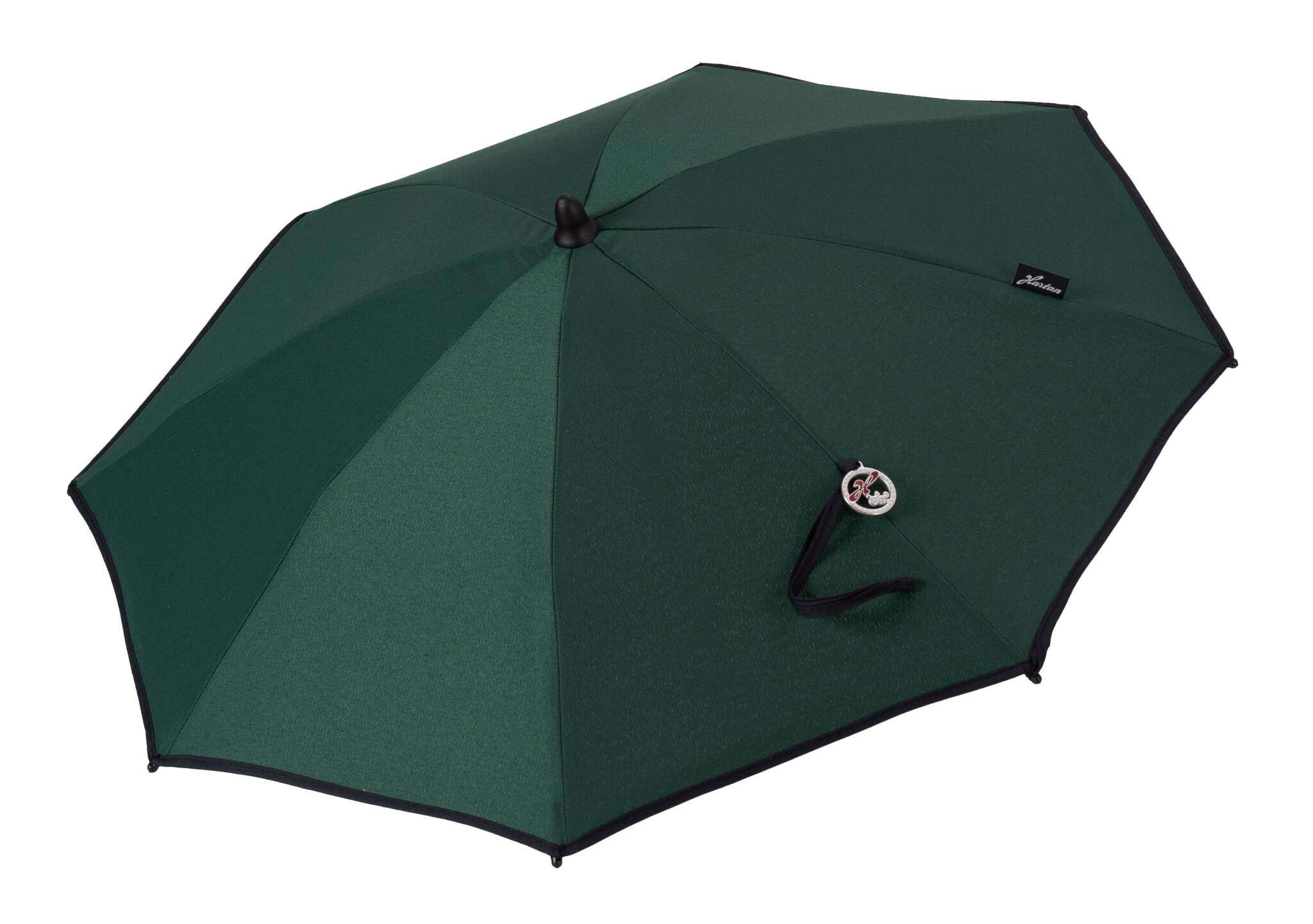 Sonnenschirm 812 / Panda Family mit flexibler Halterung 
Geöffnet in Seitenansicht.