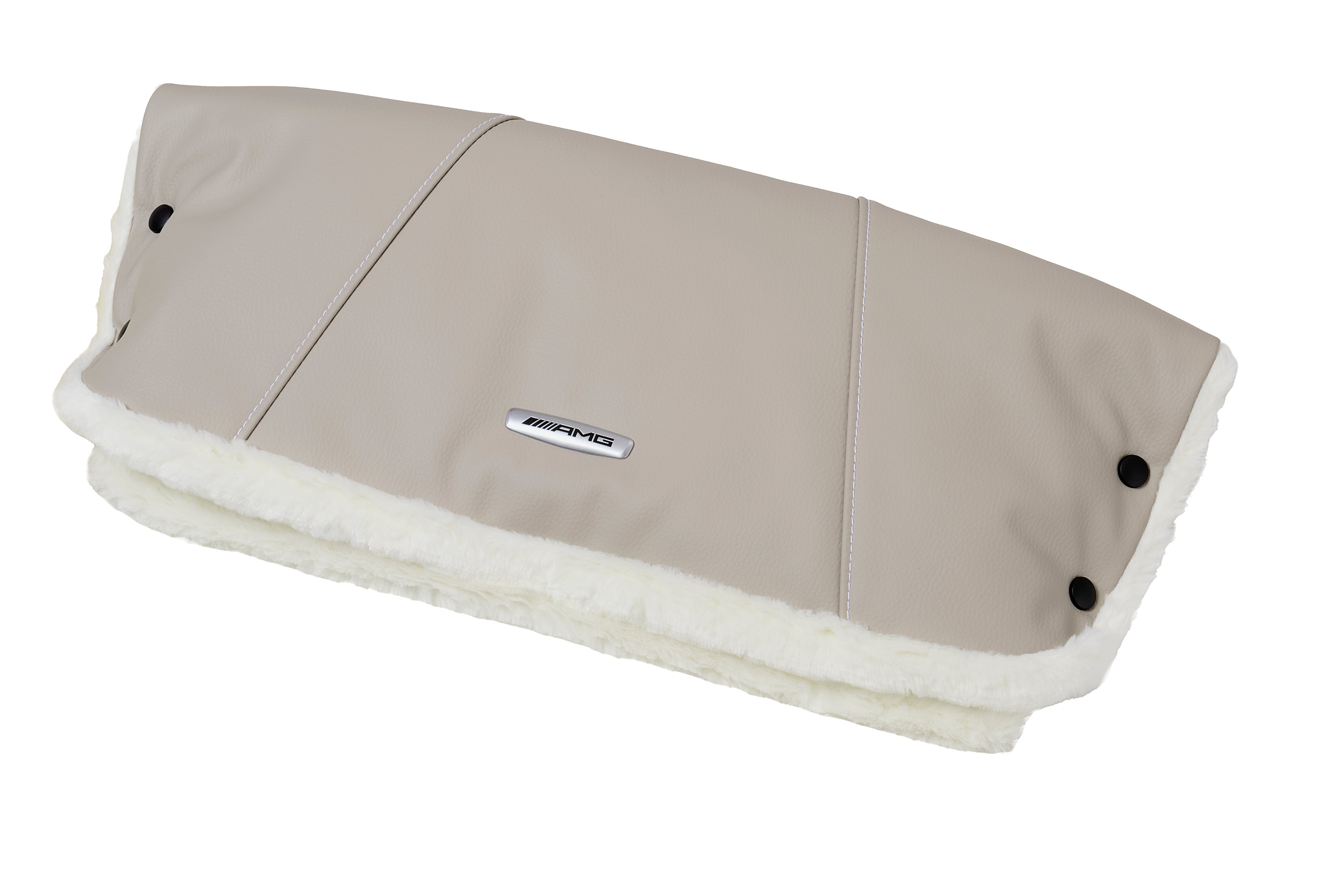 Handwärmer 621 / Bright Light für Kinderwagengriff , warmes Fleece-Innenfutter.
Frontansicht.