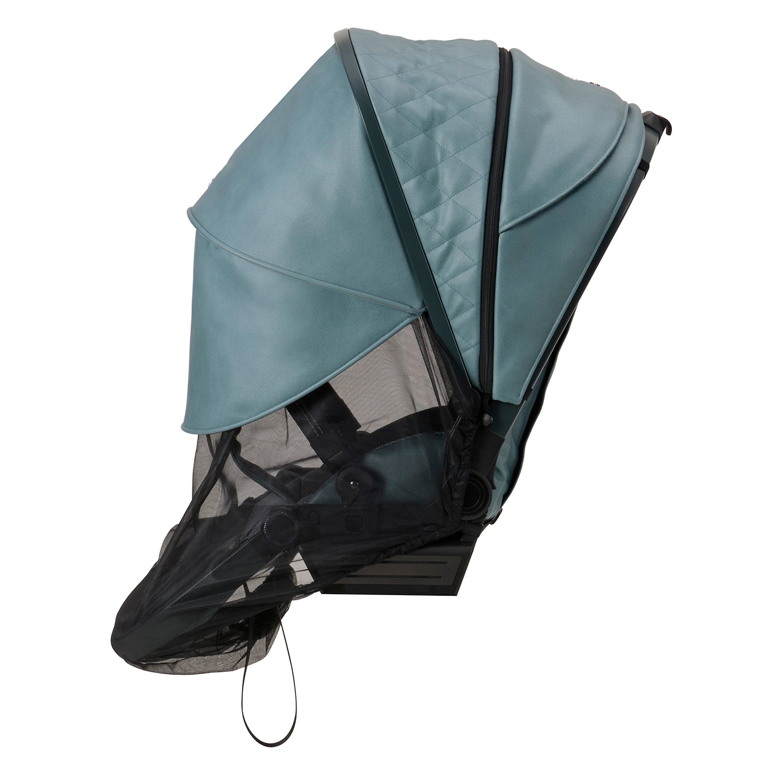 Mercedes Benz Sunline Plus 611 Verde Silber am Sportsitz befestigt.
Verdeck komplett ausgeklappt.
Seitenansicht.