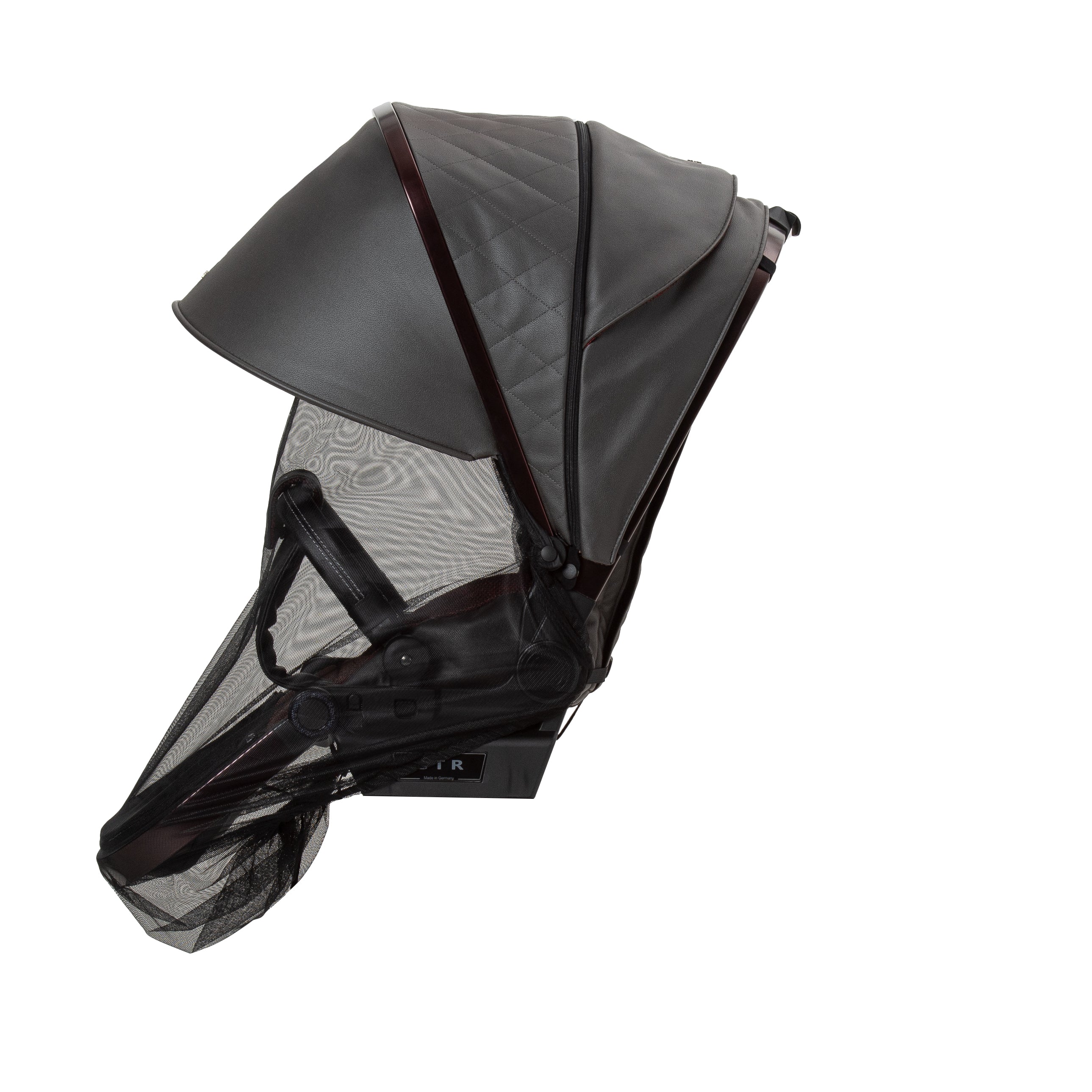 Mercedes Benz Sunline Plus 614 / Rubellit am Sportsitz befestigt.
Seitenansicht.