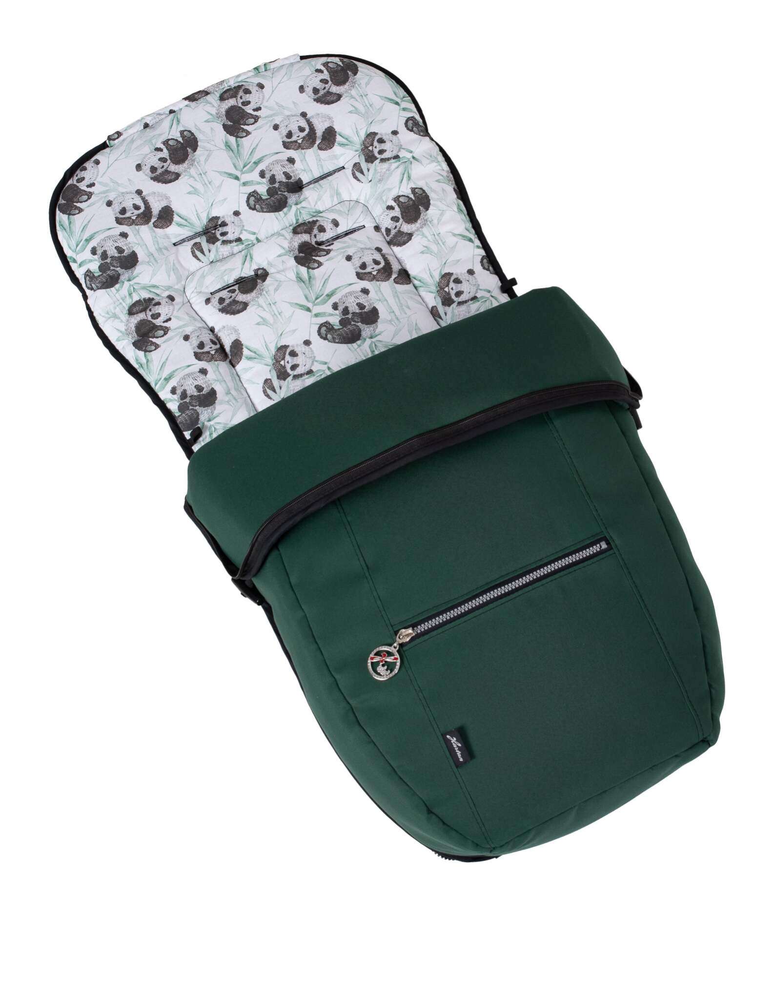 So-Wi Fußsack 812 / Panda Family für den GTS Sportwagen.
Mit Fleece Einlage zum Winterfußsack ändern.
Schräge Draufsicht