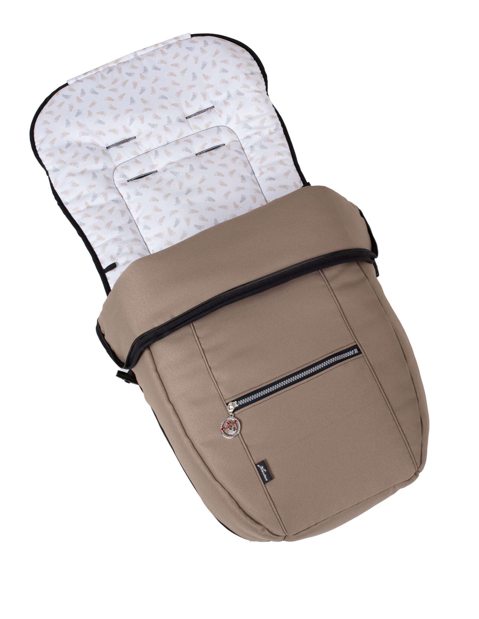 So-Wi Fußsack 815 / Happy Feet für den GTS Sportwagen.
Mit Fleece Einlage zum Winterfußsack ändern.
Schräge Draufsicht