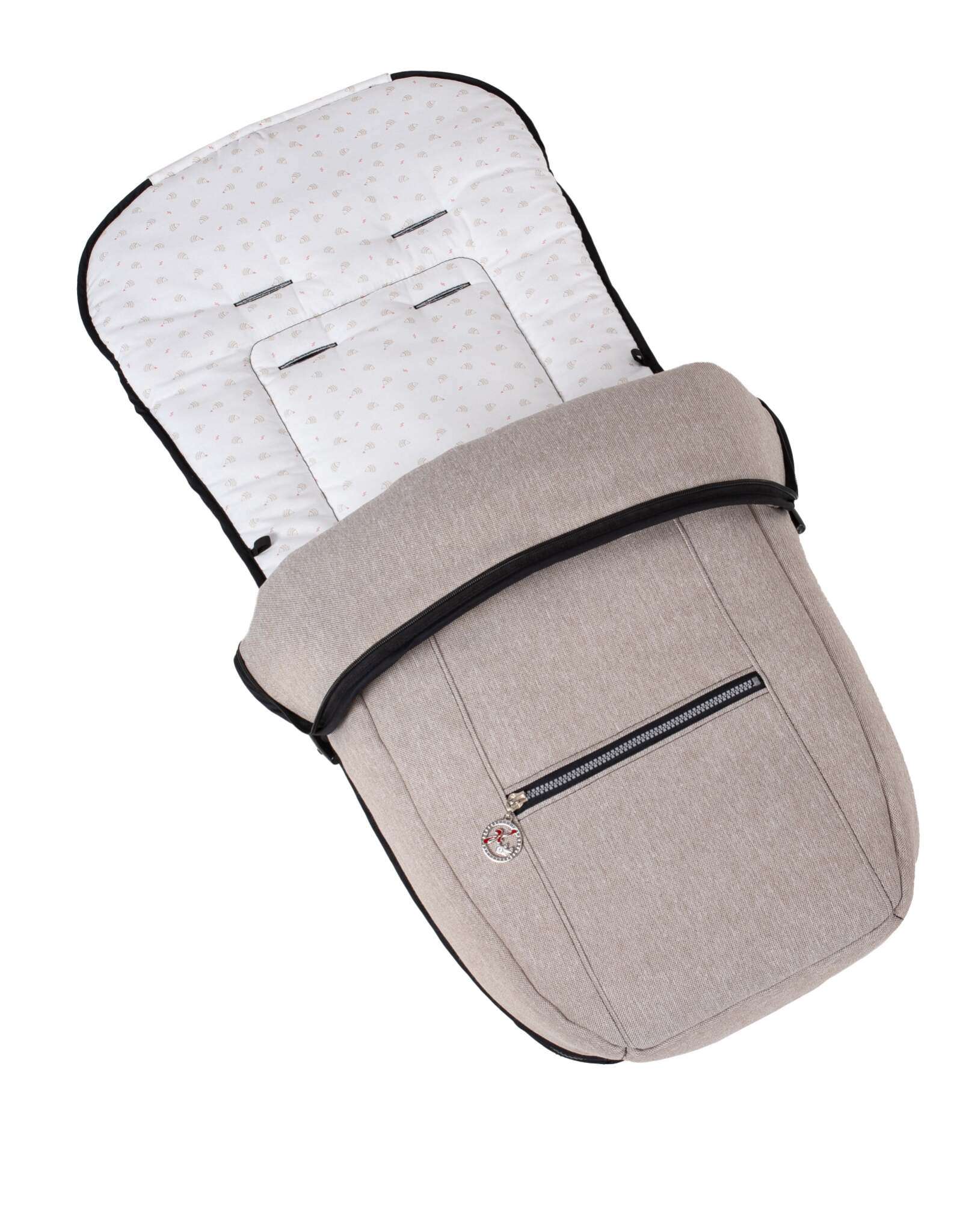 So-Wi Fußsack 821  / Hedgehog Love für den GTS Sportwagen.
Mit Fleece Einlage zum Winterfußsack ändern.
Schräge Draufsicht