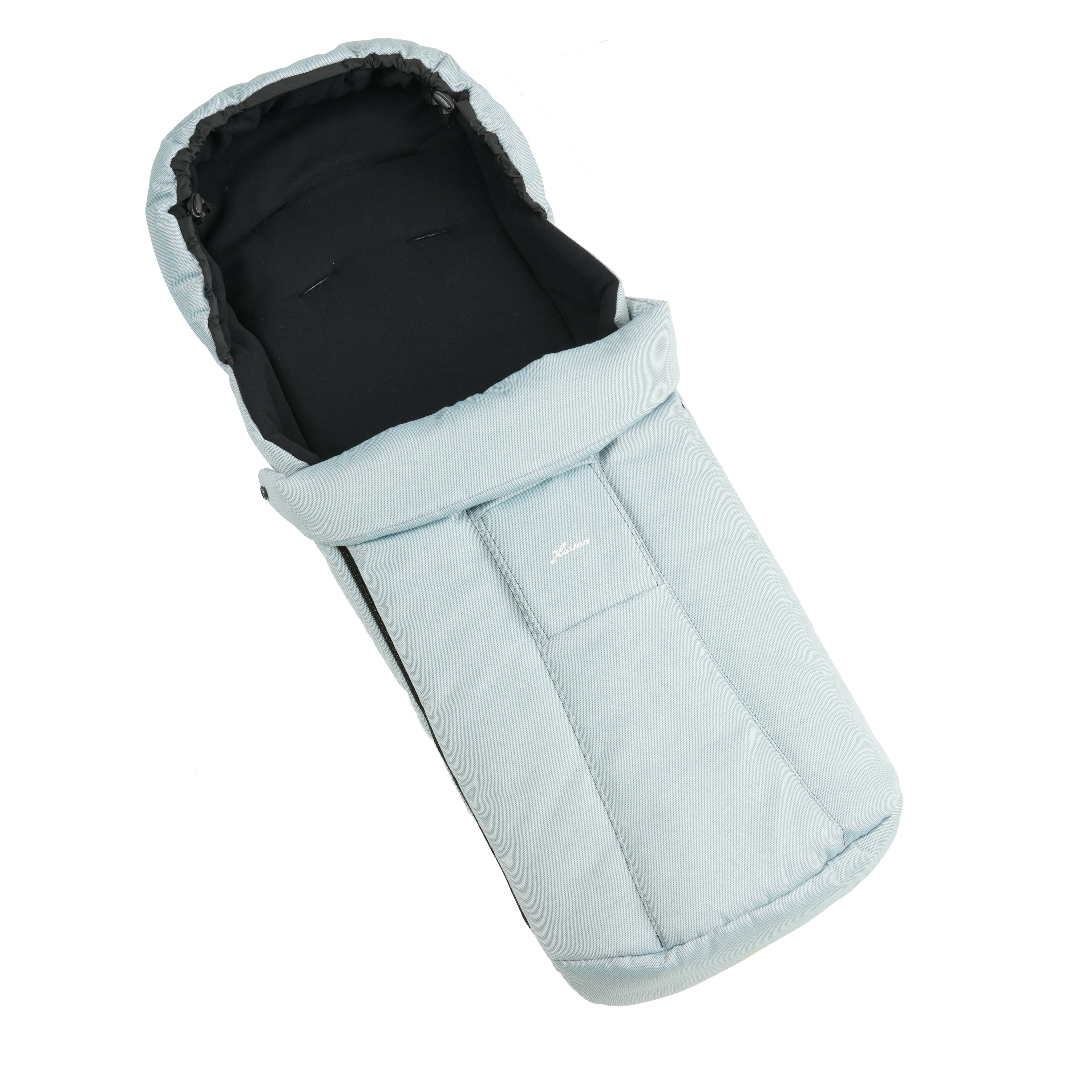 Fußsack 624 / Milky Sky
Weiches Fleece Innenfutter
Schräge Liegeansicht von Oben