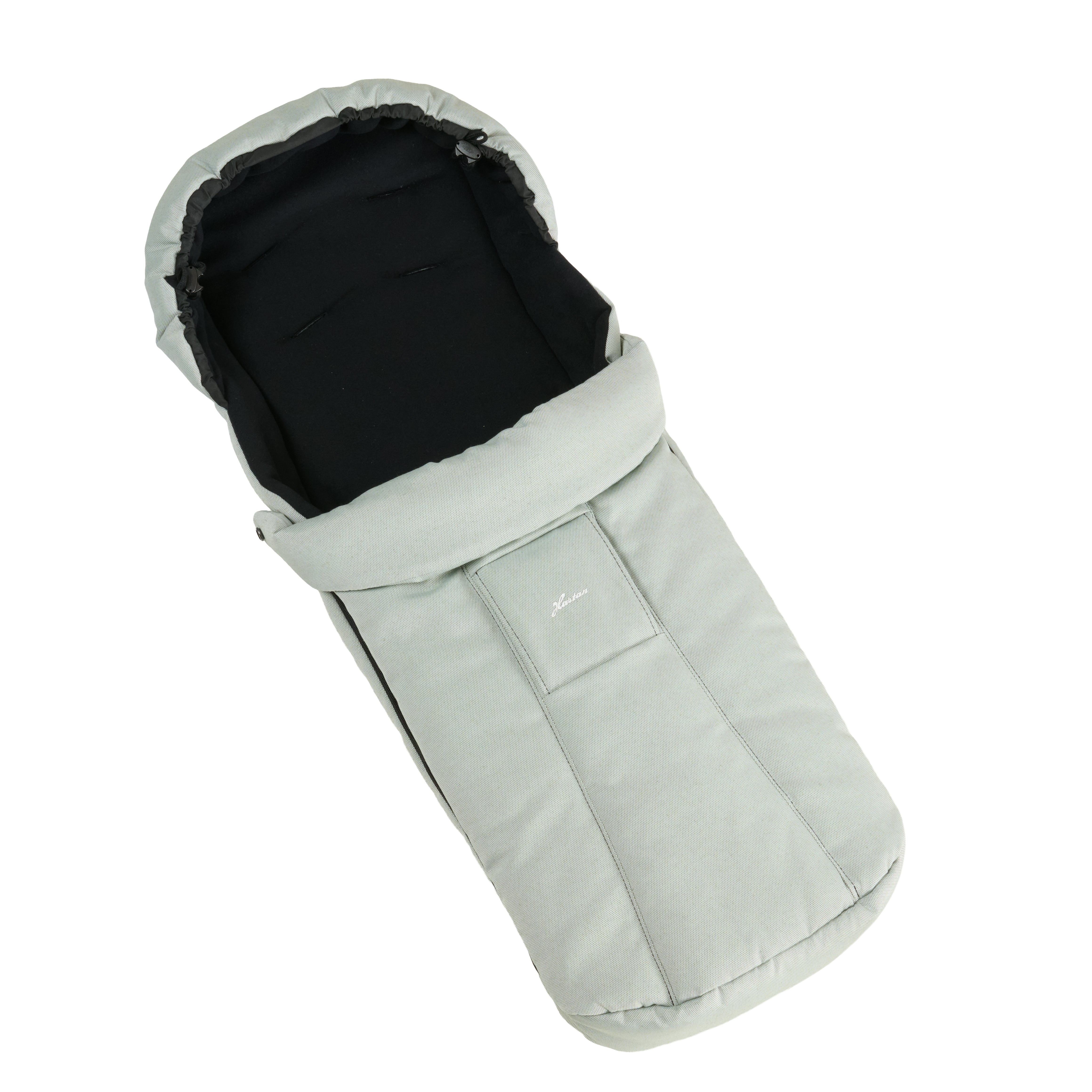 Fußsack 628 / Sage Preeze.
Weiches Fleece Innenfutter
Schräge Liegeansicht von Oben