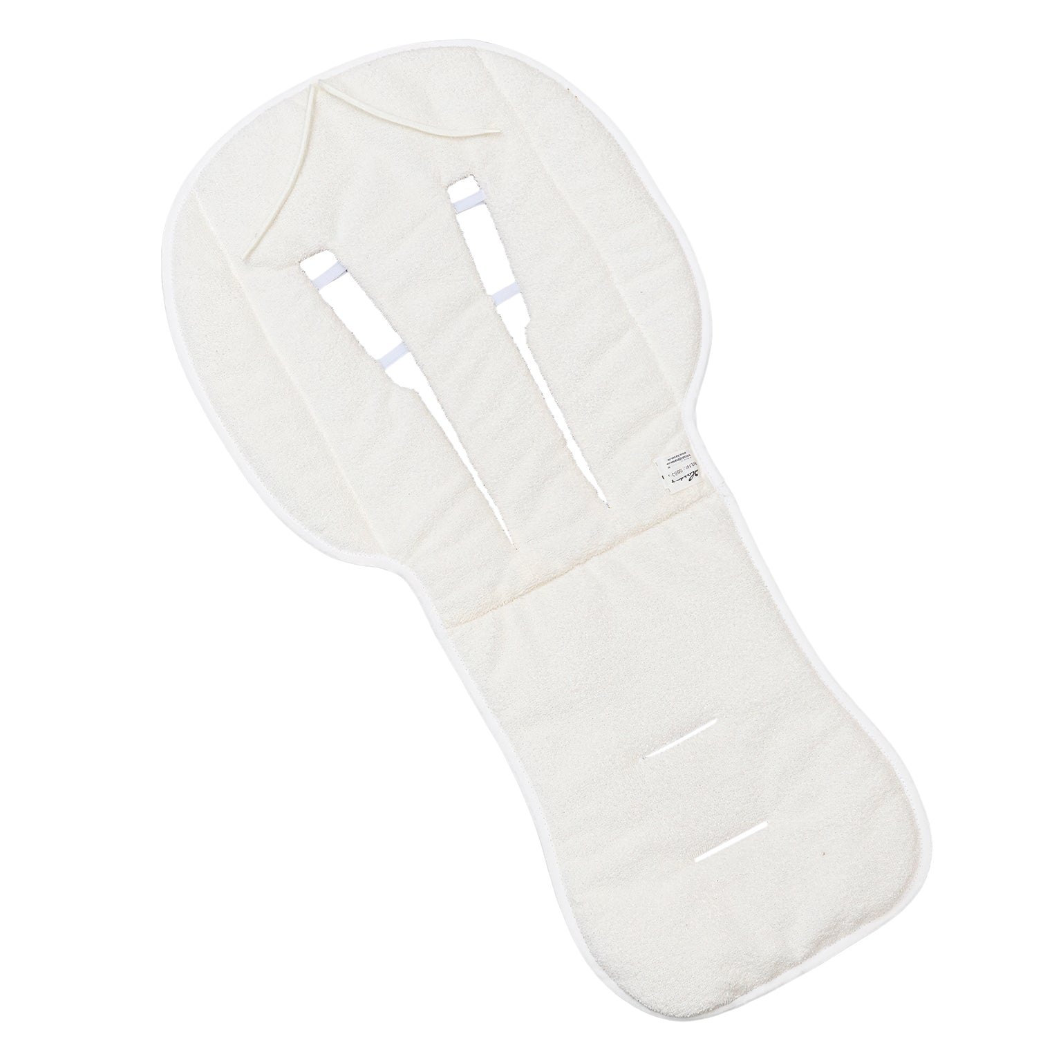 Wendeauflage Cozy mit Frotteeseite.
Unterseite mit Befestigungssystem
Schräge Ansicht von oben
