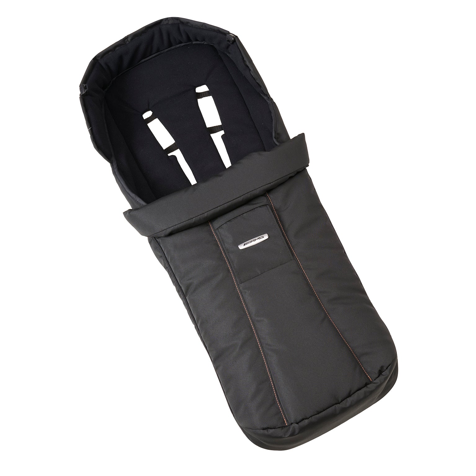 AMG Fußsack 622 / Sienabraun mit weichem Fleece-Innenfutter.
Liegeansicht von oben.