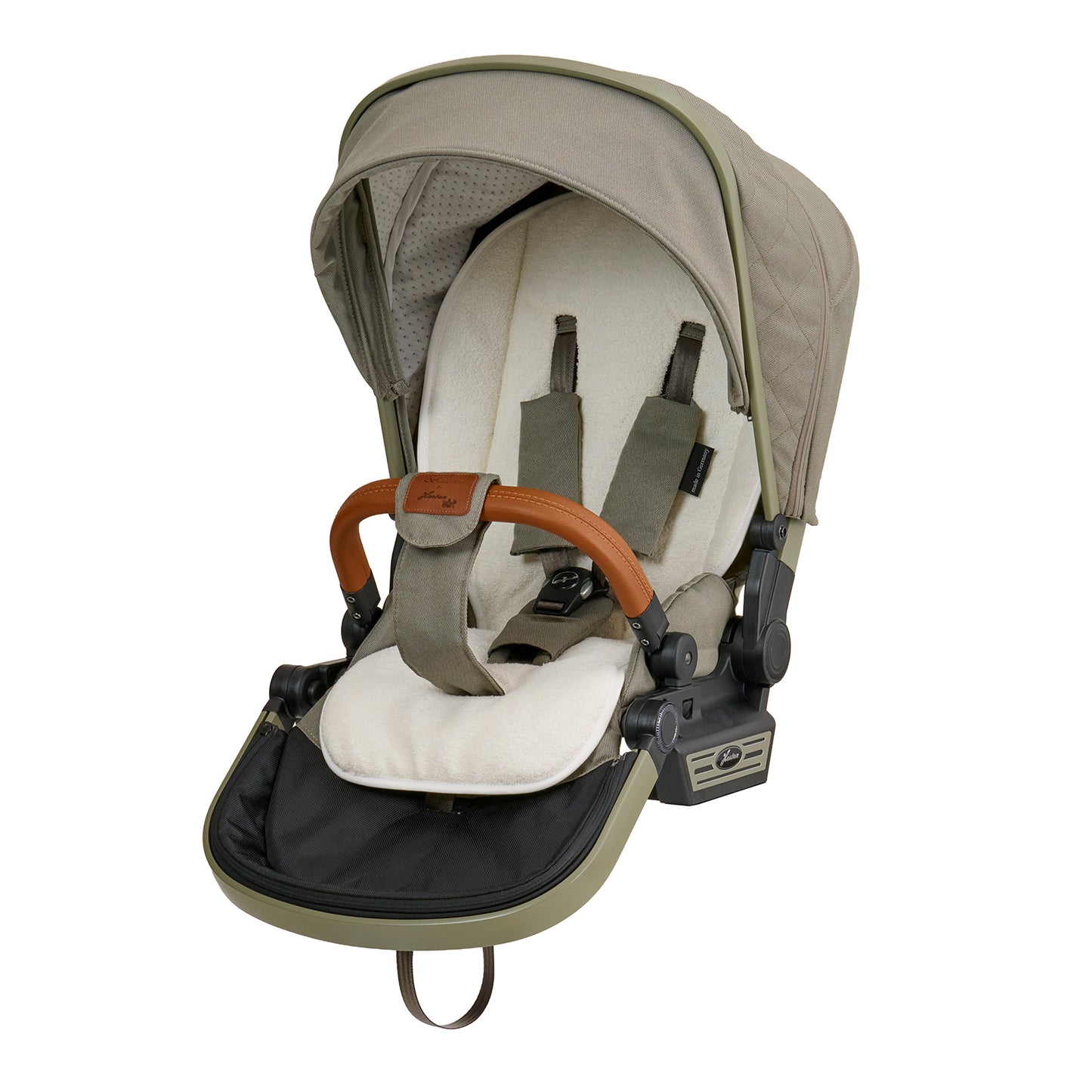 Wendeauflage auf dem Sportsitz.
Schräge Vorderansicht.