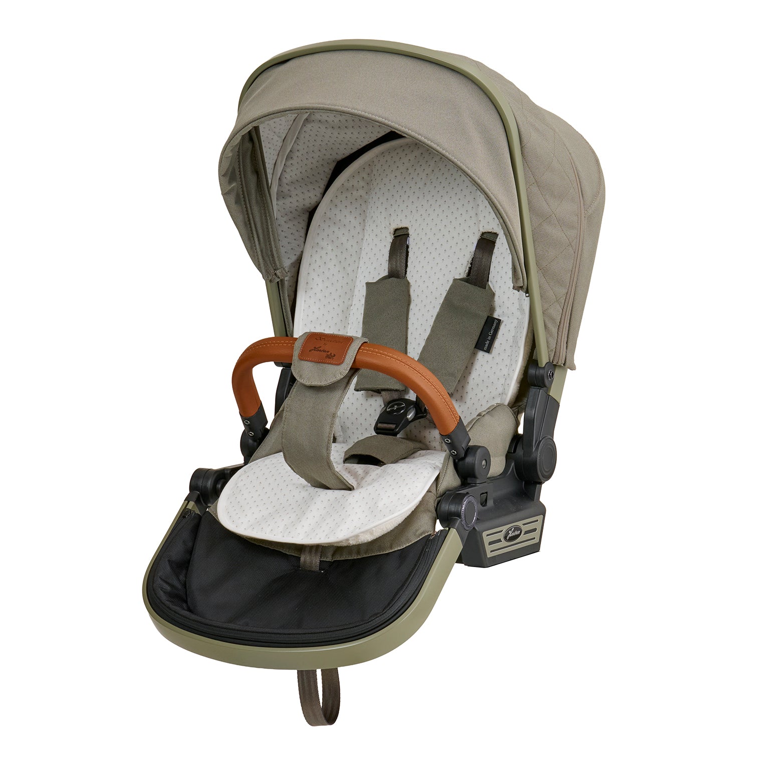 Wendeauflage auf dem Sportsitz.
Schräge Vorderansicht.