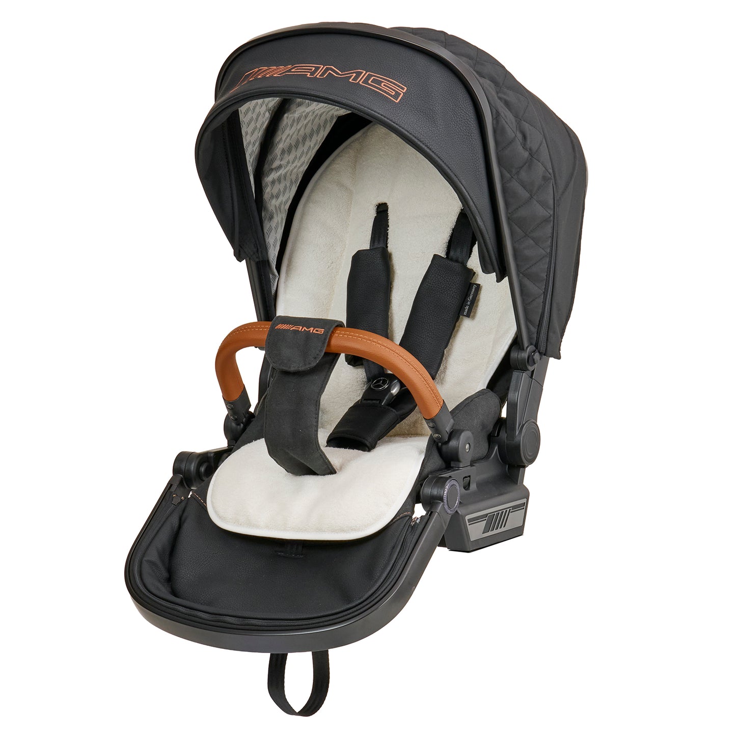 Wendeauflage / Frotteeseite im AMG Sportwagenaufsatz
Schräge Vorderansicht.