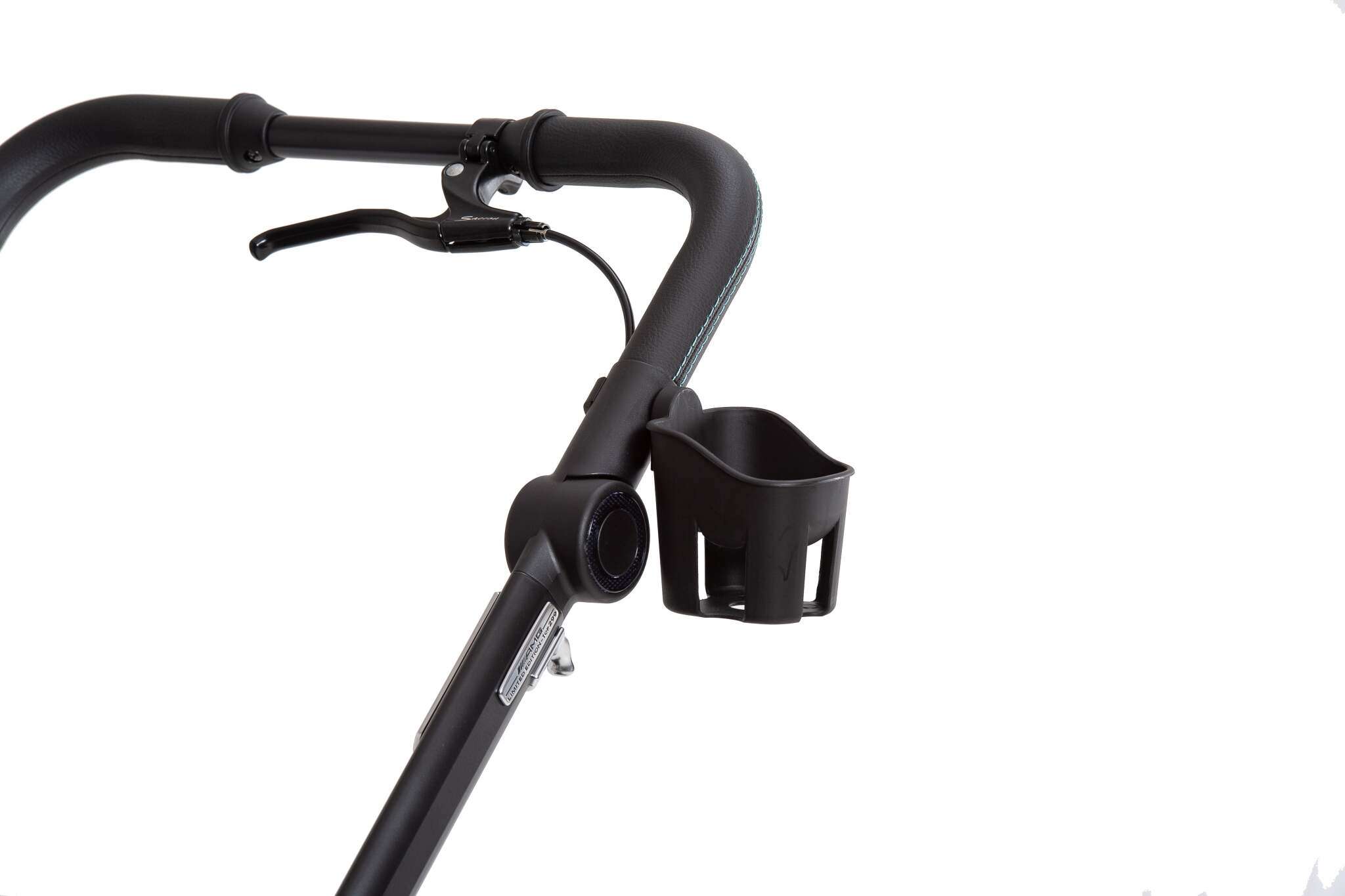 Detailbild AMG GT² Limited Edition 852 / Hyperblue Gestell - Griff mit Handbremse + Cupholder.
Schräge Ansicht.