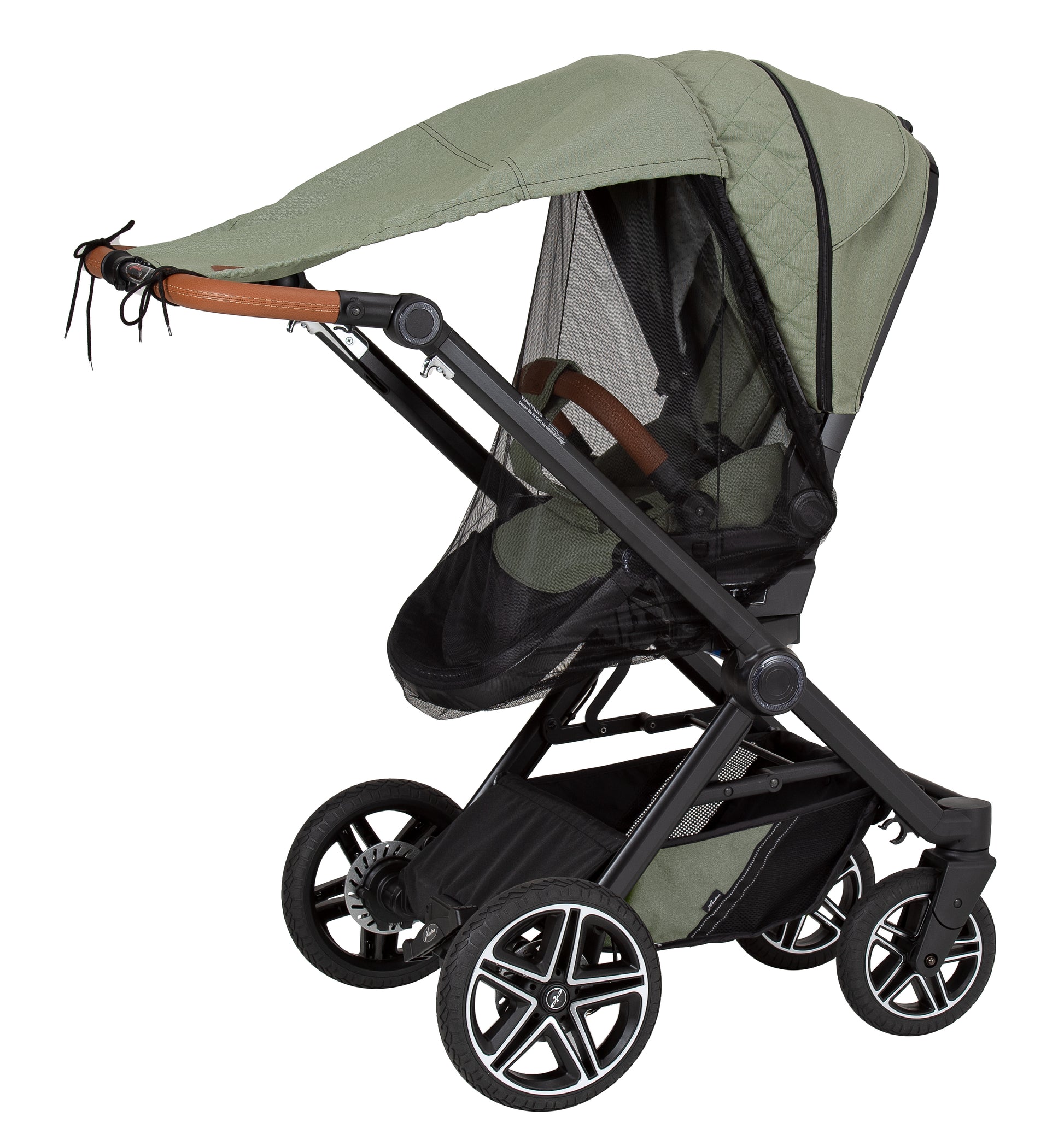 Kinderwagen mit Sonnensegel und Mückennetz