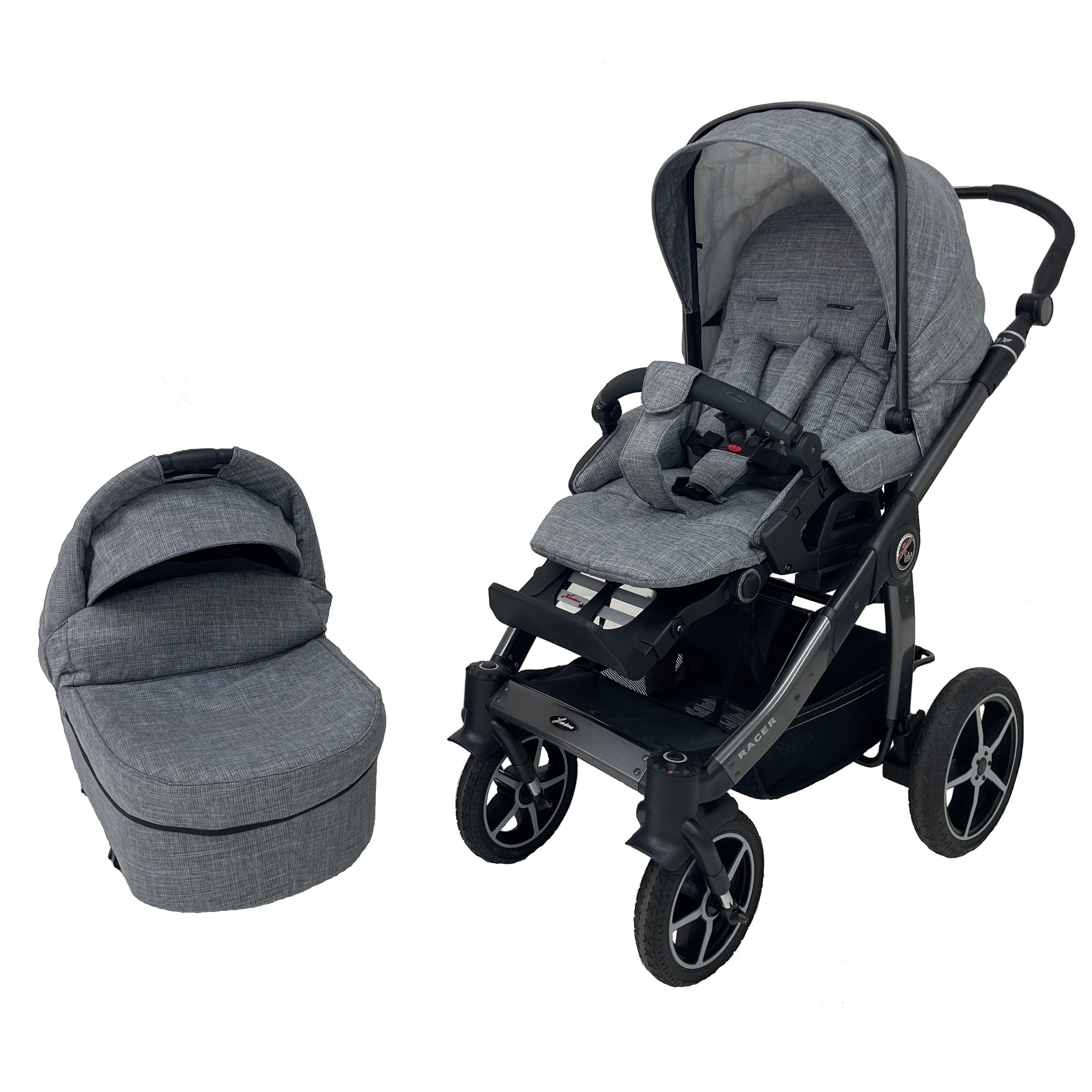 Hartan Racer popular GTS Kinderwagen blau weiß / umbaubar zum Buggy