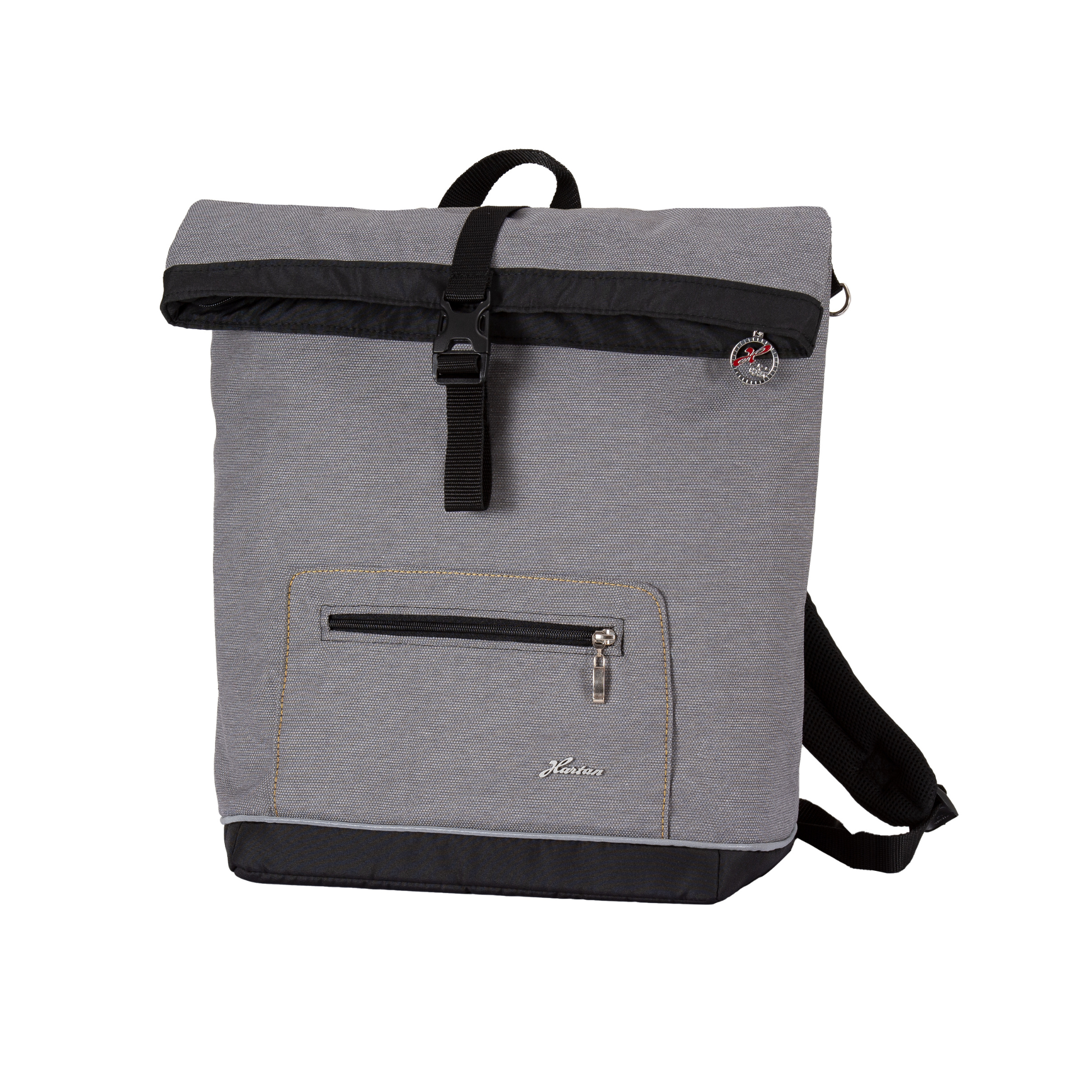 Wickeltasche Space Bag 
Mit vielen Innen- und Außenfächern.
Gepolsterte Schultergurte.
Schräge Vorderansicht.