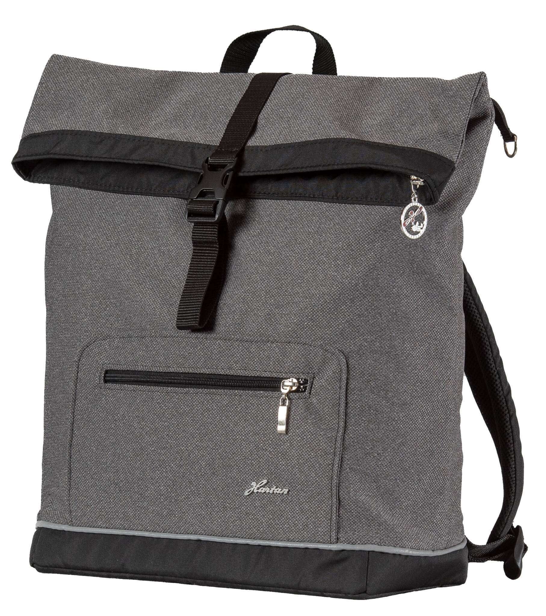 Wickelrucksack Space Bag 903 / Grau
Mit mehreren Innen-, Außenfächern und Schultergurt
Schräge Vorderansicht.